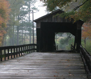 Historic covered bridge in Georgia